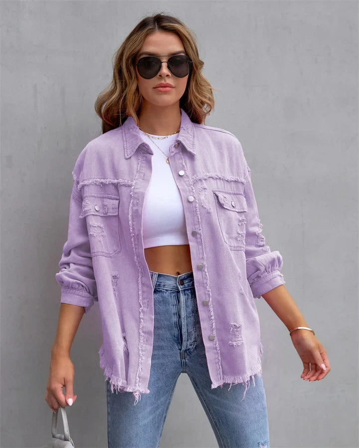 Daisy - Casual överdimensionerad jeansjacka-Eva Jonsson