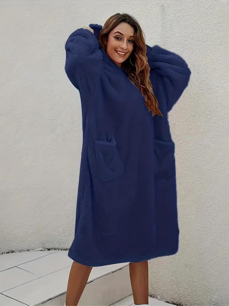 Daisy Teddyklänning med huva | Mysiga överdimensionerade loungewear-Eva Jonsson