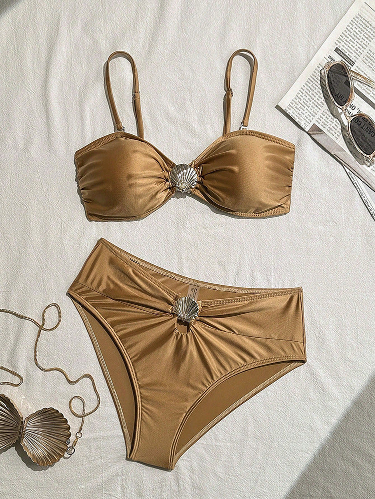 Dam Band-Bikini med skimrande snäckdetalj Mirla-Eva Jonsson