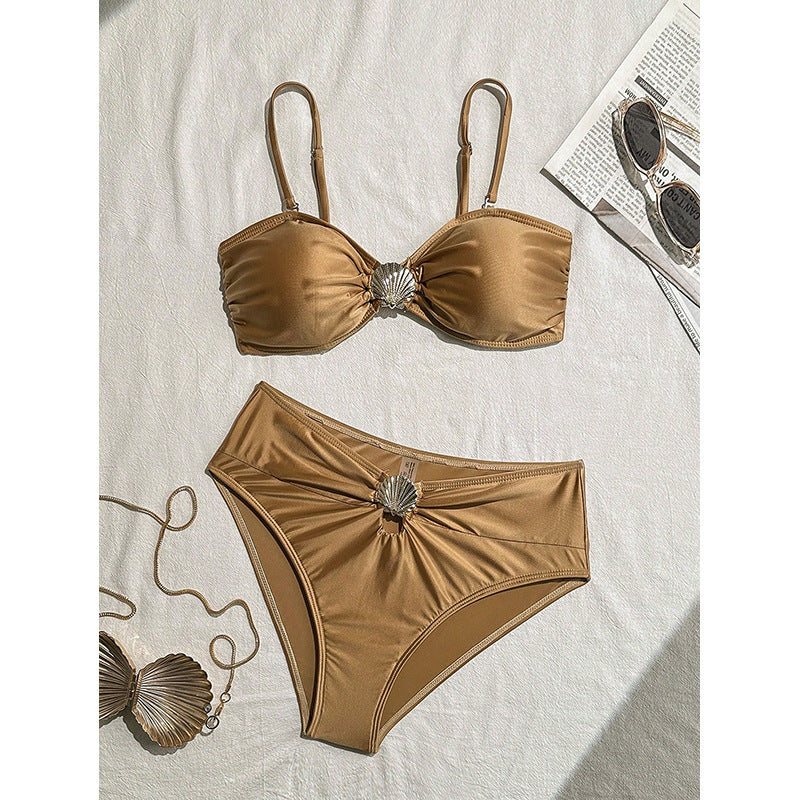 Dam Band-Bikini med skimrande snäckdetalj Mirla-Eva Jonsson