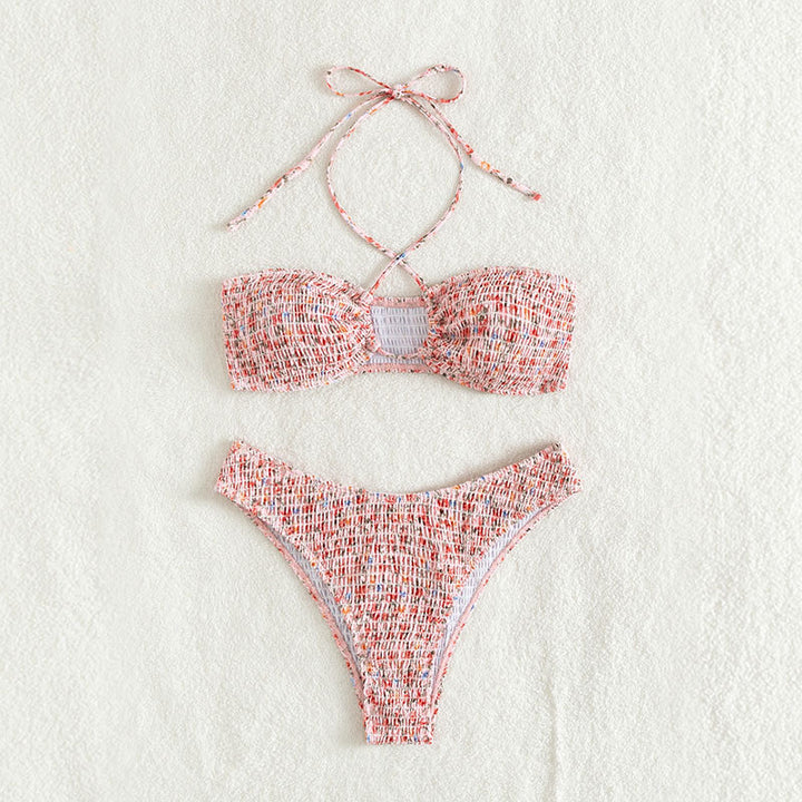 Dam Bandeau-bikini med eleganta volangdetaljer Mirla-Eva Jonsson