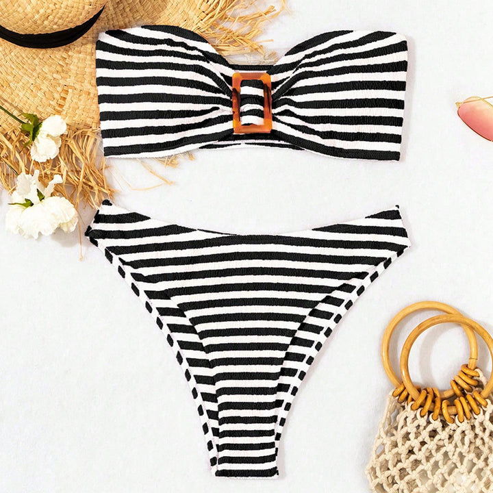 Dam Bandeau bikini med modernt spänneförslutning Mirla-Eva Jonsson