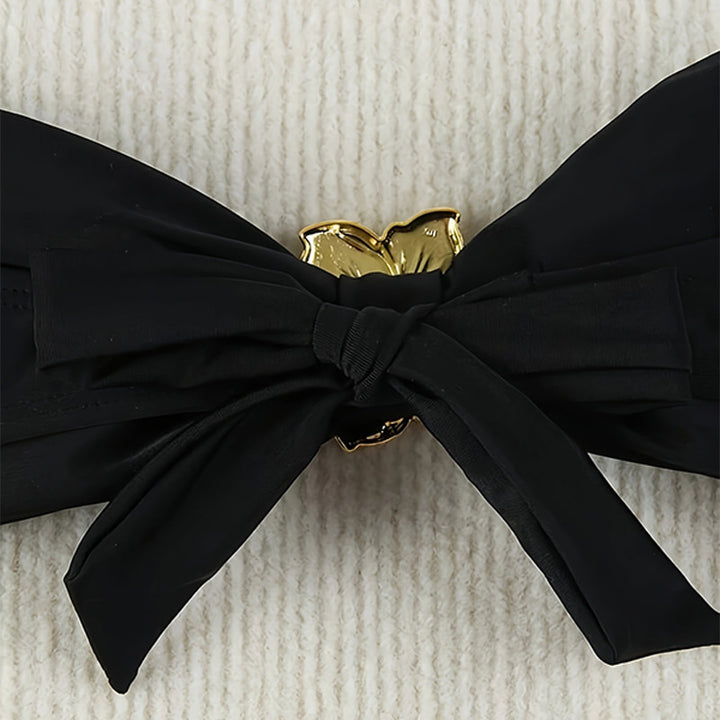Dam Bandeau-bikini-set med dekorativ blomdetalj Mirla-Eva Jonsson