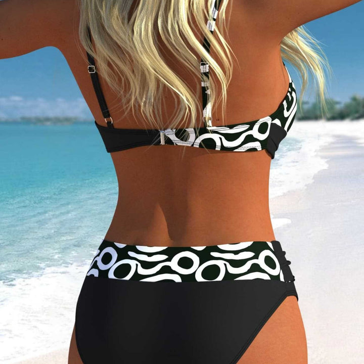 Dam Bikini-set med förförisk omslagsdesign och vackert mönster Mirla-Eva Jonsson
