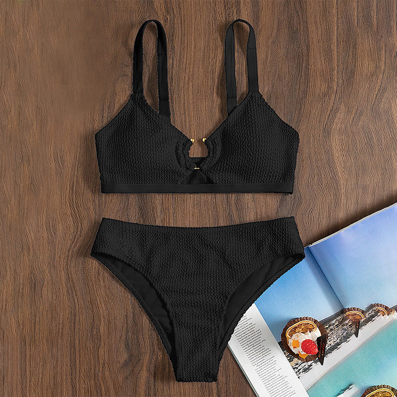 Dam Bikini-set med hög midja och dekorerade band Mirla-Eva Jonsson