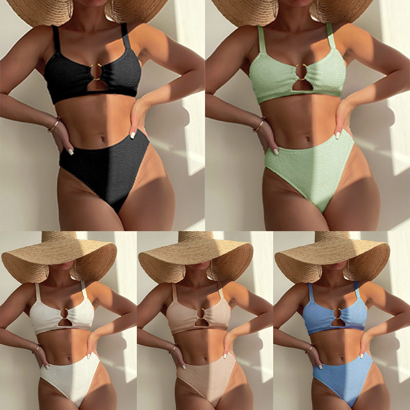 Dam Bikini-set med hög midja och dekorerade band Mirla-Eva Jonsson