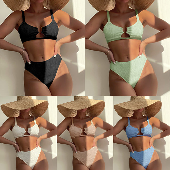 Dam Bikini-set med hög midja och dekorerade band Mirla-Eva Jonsson