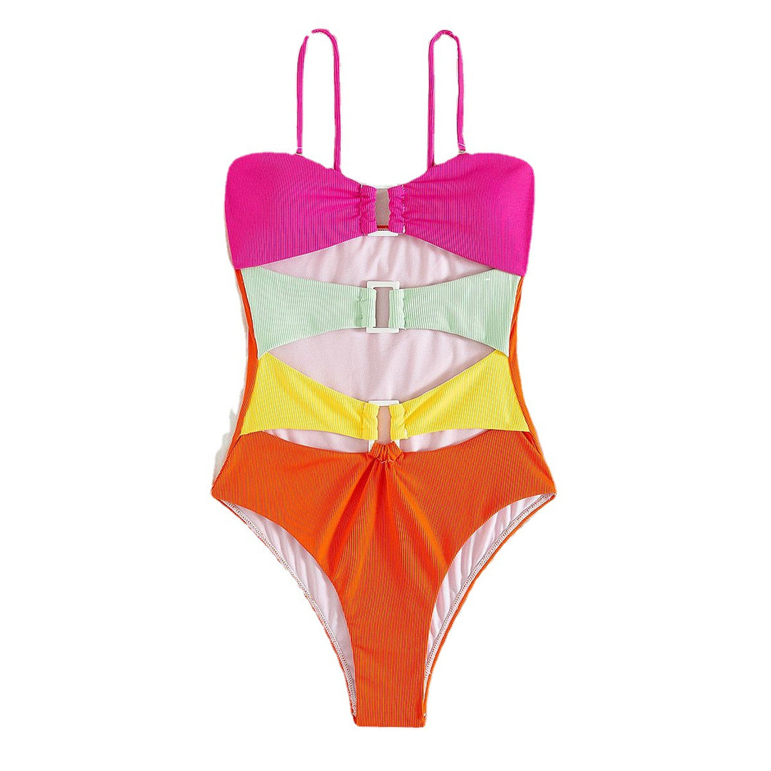 Dam Bikini-set med trendiga cut-outs och färgglad design Mirla-Eva Jonsson