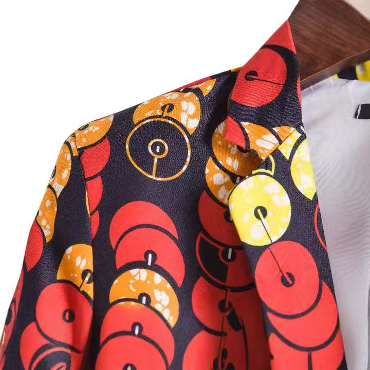 Dam Blazer i unik, livlig motiv med detaljerad struktur Eva Jonsson-Eva Jonsson