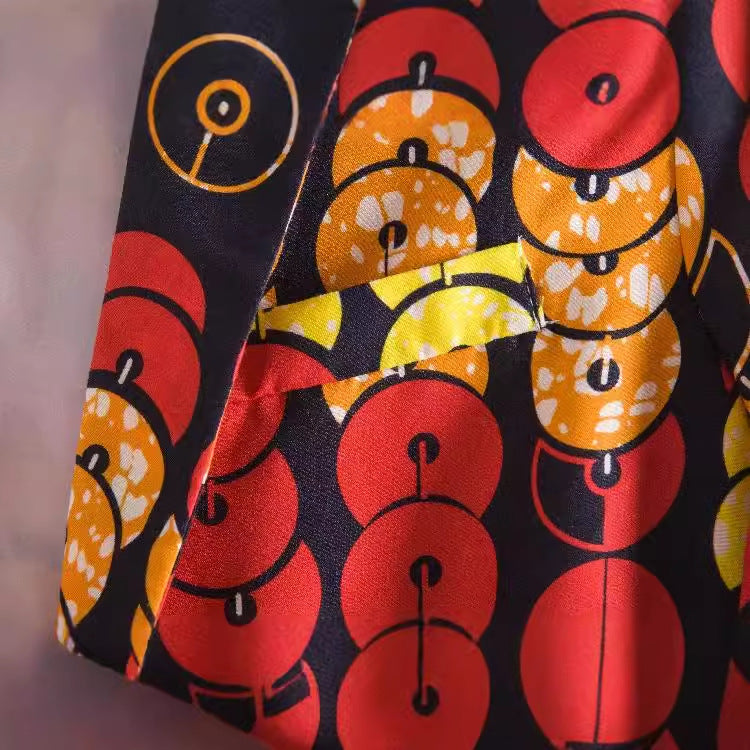 Dam Blazer i unik, livlig motiv med detaljerad struktur Eva Jonsson-Eva Jonsson