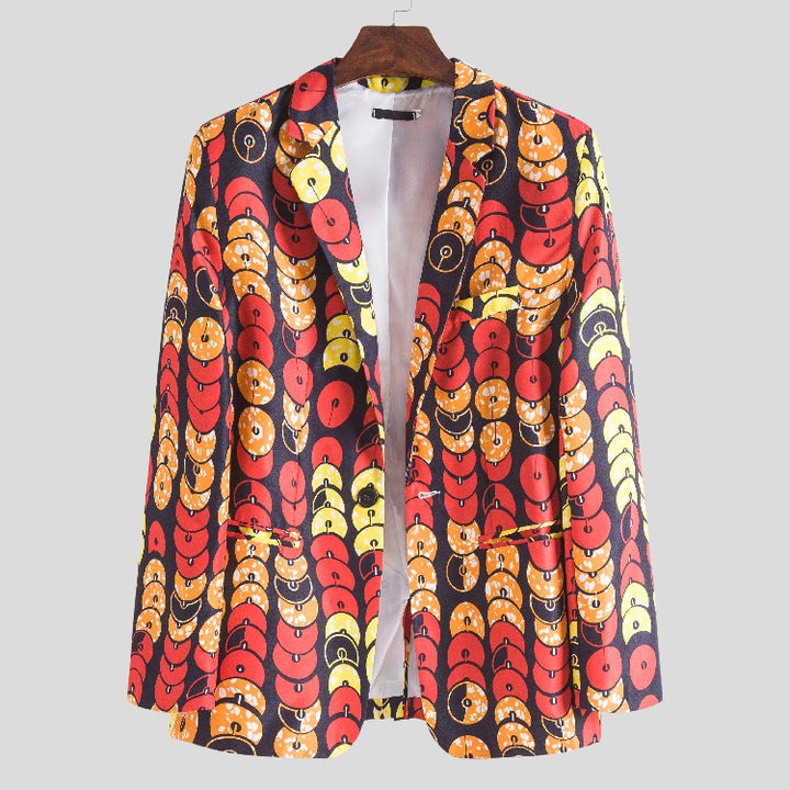 Dam Blazer i unik, livlig motiv med detaljerad struktur Eva Jonsson-Eva Jonsson
