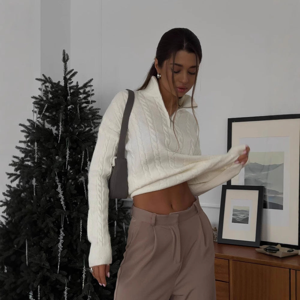 Dam Blommig Stickad Tröja Eva Jonsson-Eva Jonsson