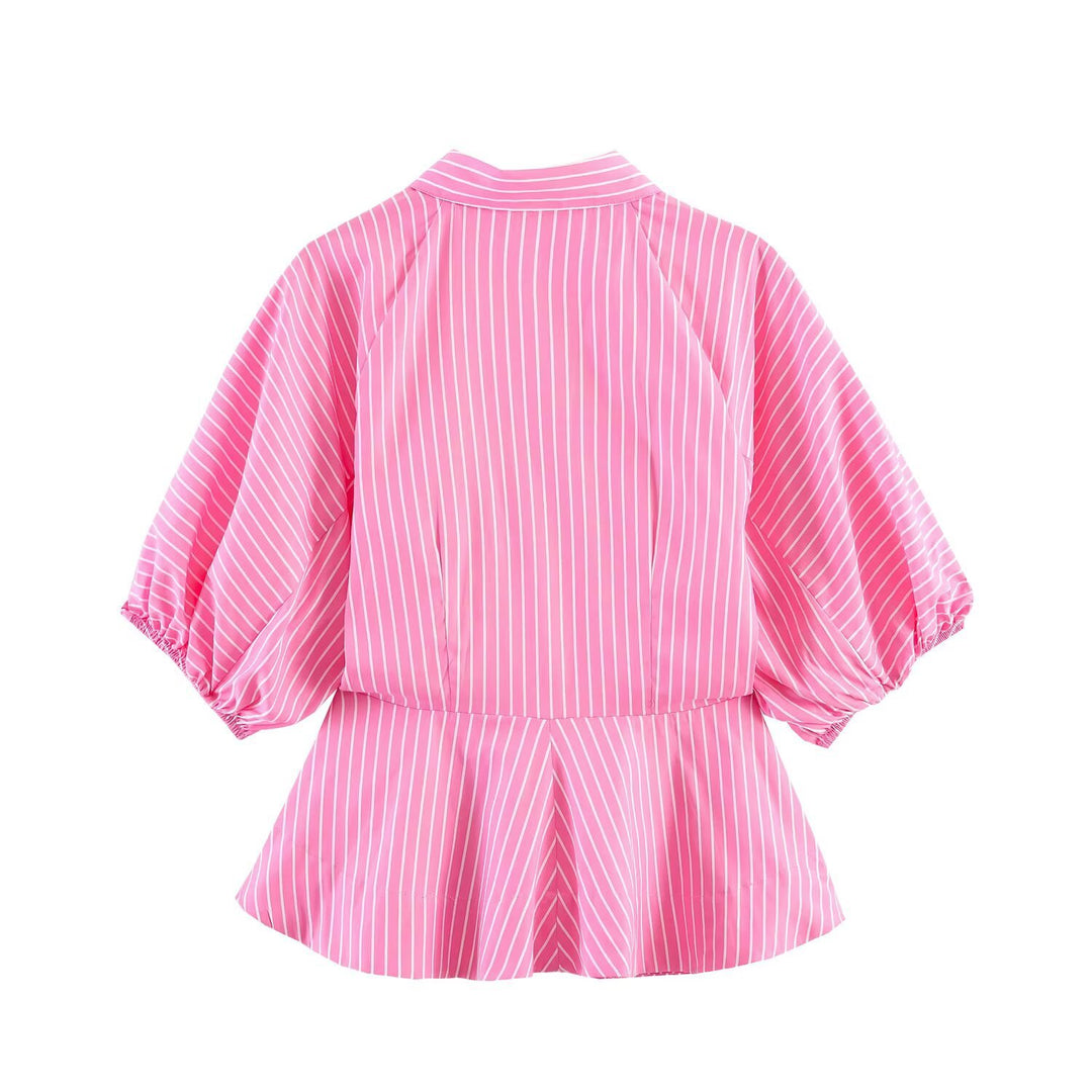 Dam Blusenshirt med voluminösa ärmar och elegant snitt Mirla-Eva Jonsson