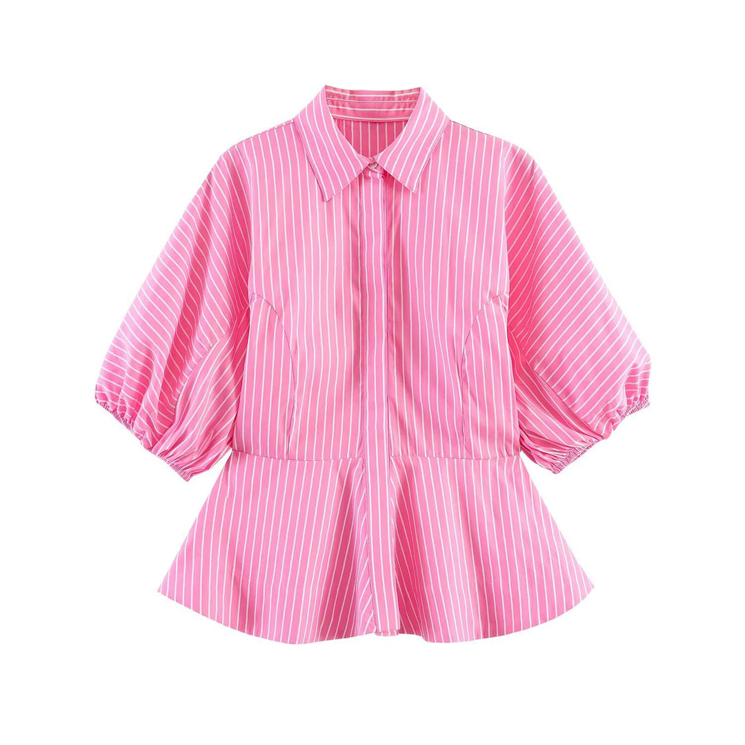 Dam Blusenshirt med voluminösa ärmar och elegant snitt Mirla-Eva Jonsson