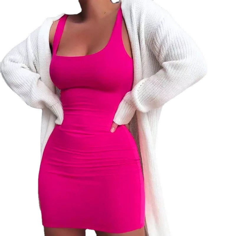 Dam Bodycon Minikjol med breda axelband och figursydd silhuett Mirla-Eva Jonsson