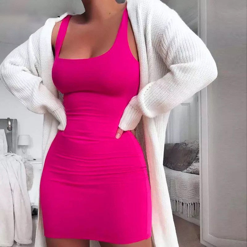 Dam Bodycon Minikjol med breda axelband och figursydd silhuett Mirla-Eva Jonsson