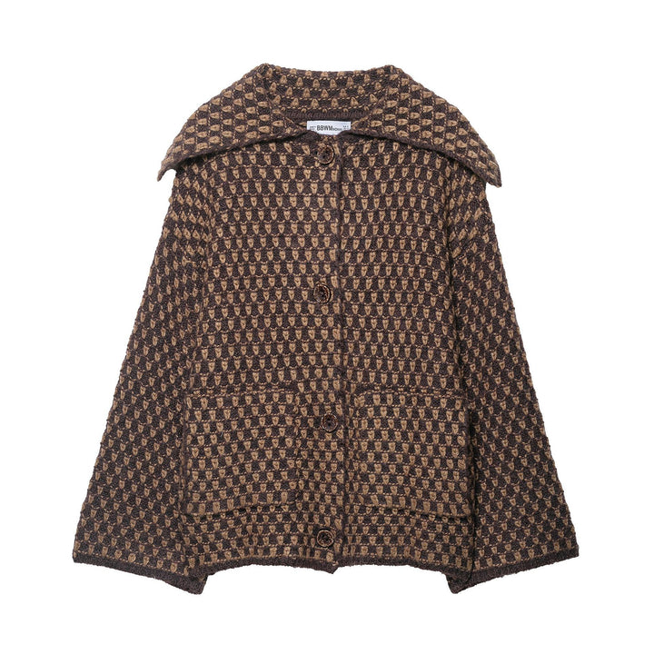 Dam Bouclé Jacka med Elegant Design & Stora Fickor | Mirla-Eva Jonsson