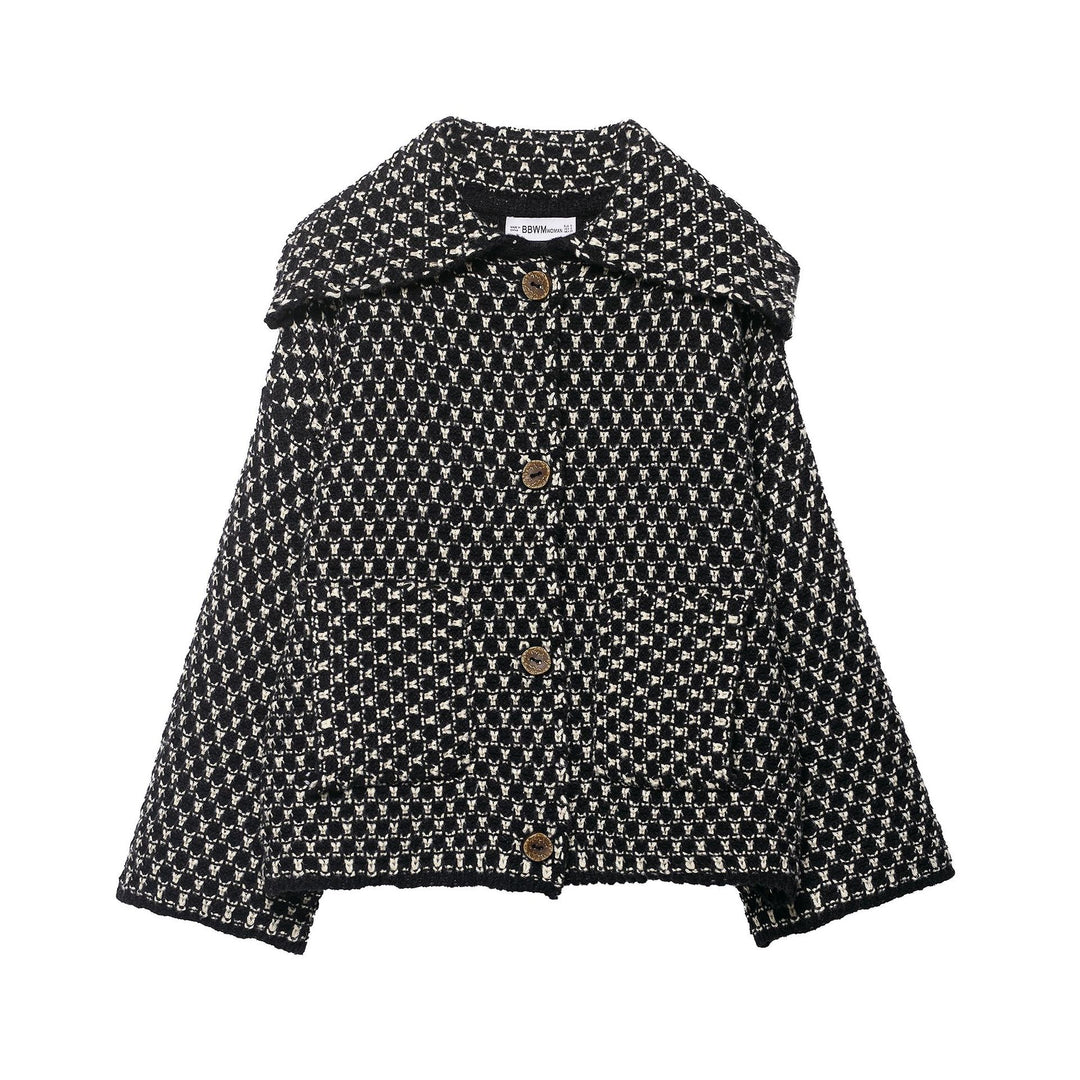 Dam Bouclé Jacka med Elegant Design & Stora Fickor | Mirla-Eva Jonsson