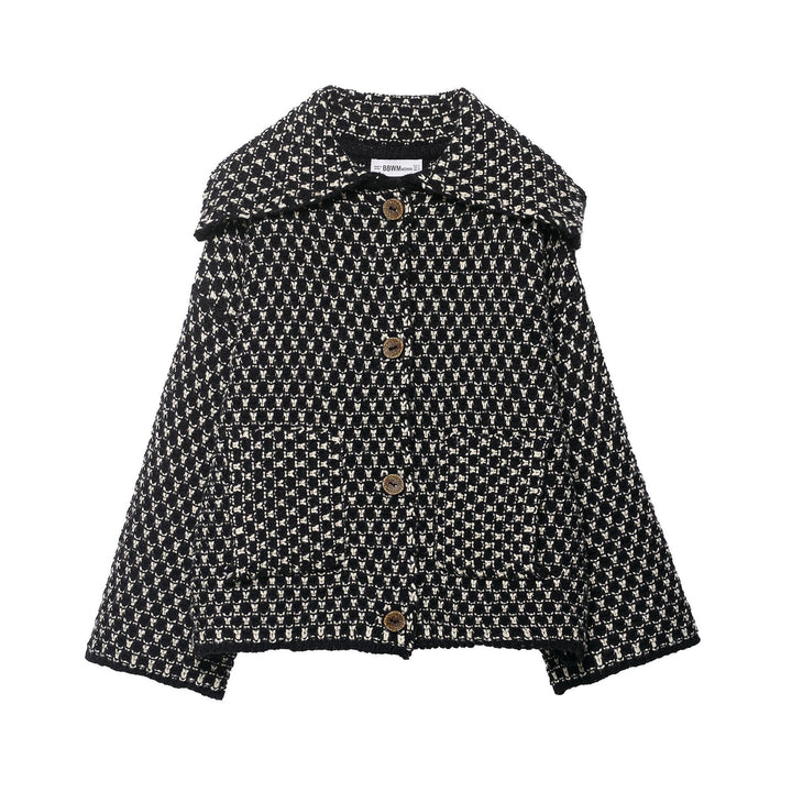 Dam Bouclé Jacka med Elegant Design & Stora Fickor | Mirla-Eva Jonsson