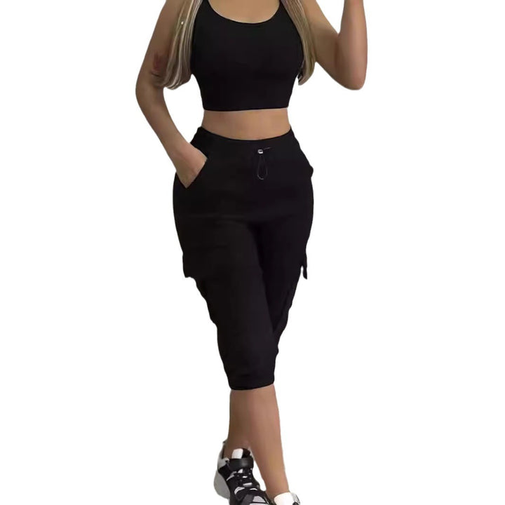 Dam Cargo-shorts med praktisk fickdesign och elastisk midja Mirla-Eva Jonsson