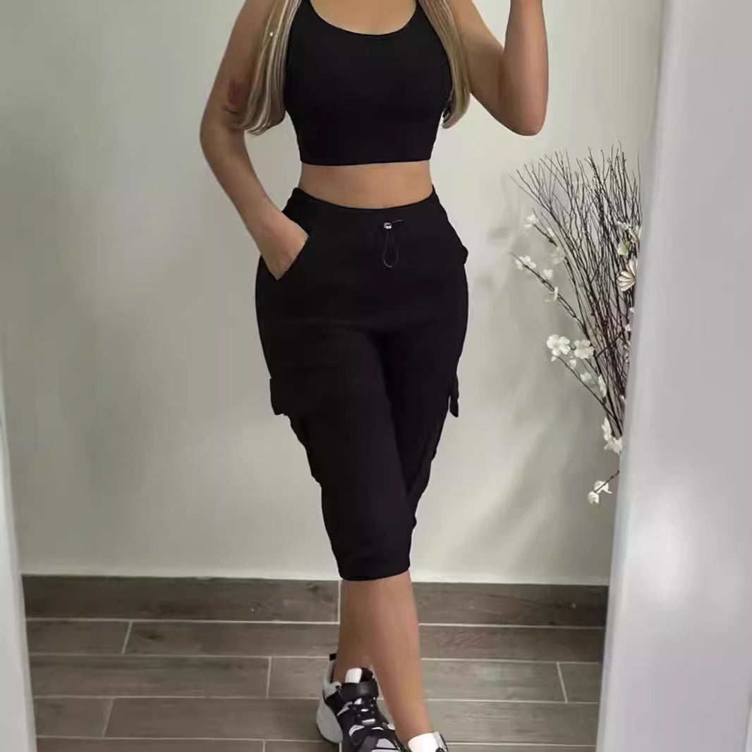Dam Cargo-shorts med praktisk fickdesign och elastisk midja Mirla-Eva Jonsson