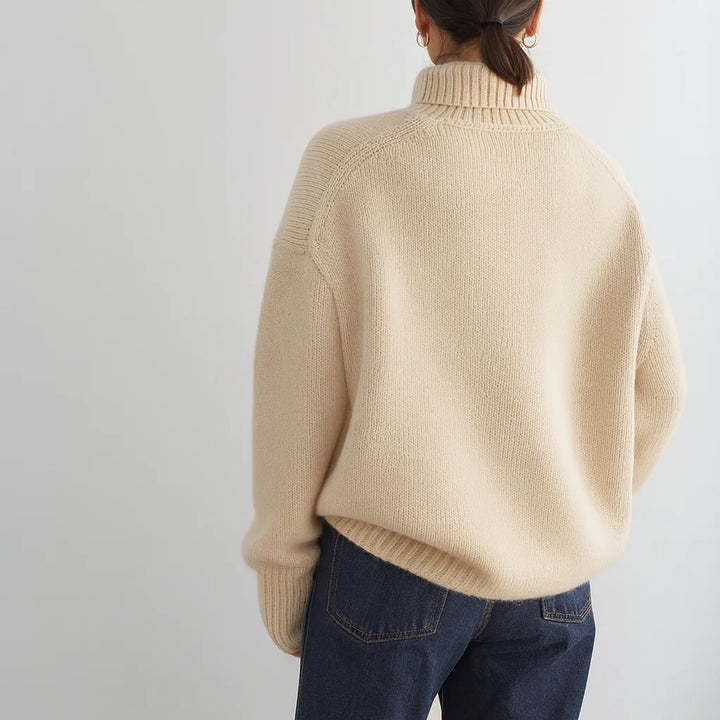 Dam Cashmere Turtleneck-tröja i Stickad Design med Värmande Material | Eva Jonsson-Eva Jonsson