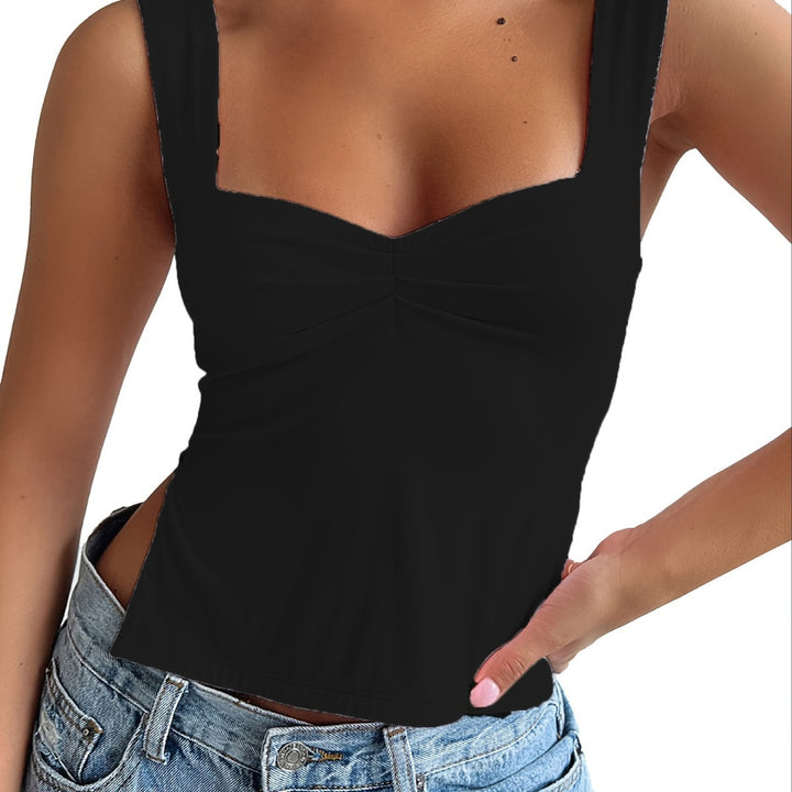 Dam Crop-Top med fyrkantig hals Mirla-Eva Jonsson