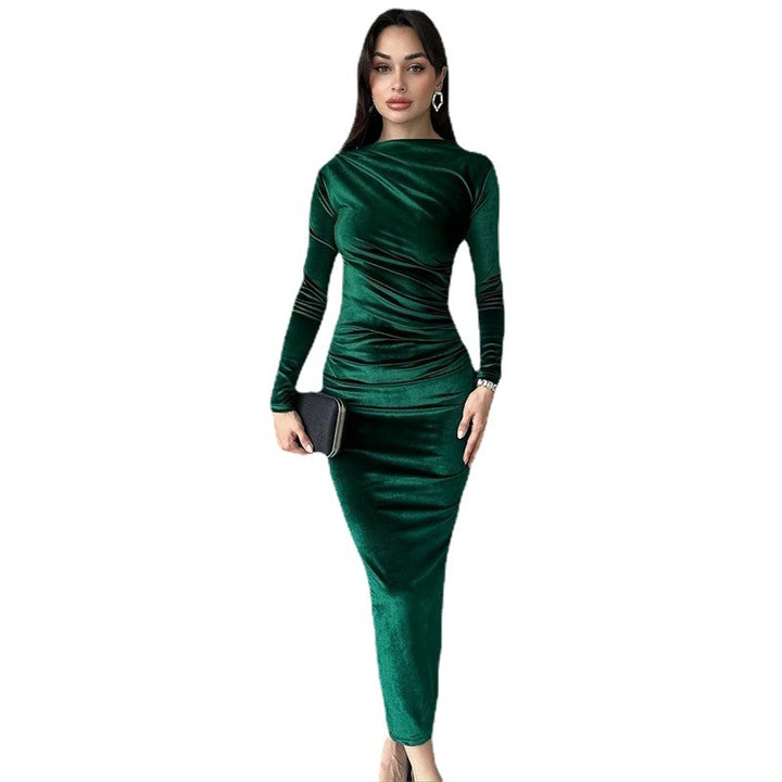 Dam Dam Elegant Långärmad Wrap Klänning Mirla-Eva Jonsson