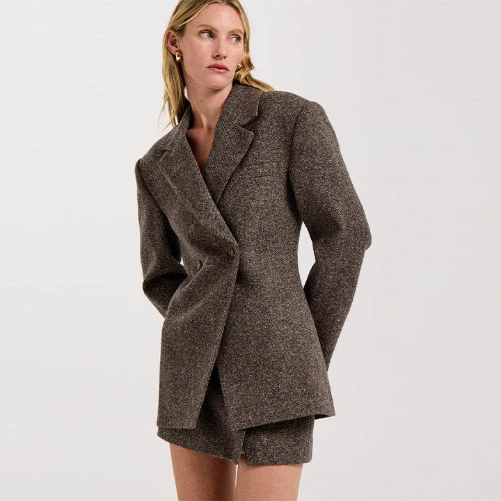 Dam Elegant Oversized Blazer med strukturerat tyg Mirla-Eva Jonsson