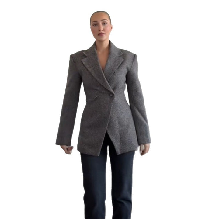 Dam Elegant Oversized Blazer med strukturerat tyg Mirla-Eva Jonsson