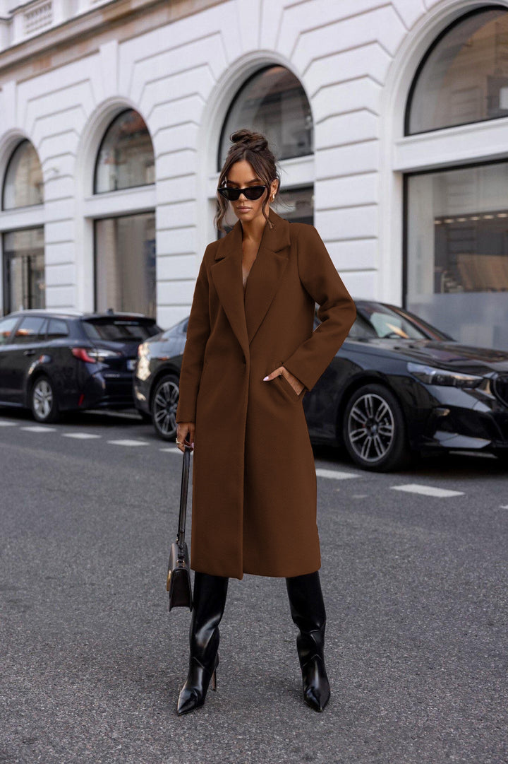 Dam Elegant långärmad ullkappa Mirla-Eva Jonsson