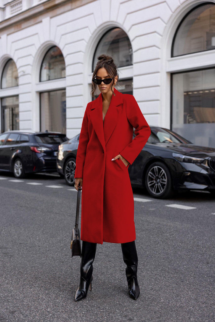 Dam Elegant långärmad ullkappa Mirla-Eva Jonsson