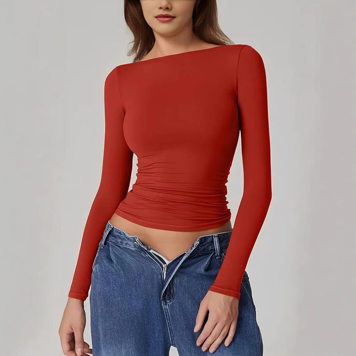 Dam Eleganta långärmade basic-topp Mirla-Eva Jonsson