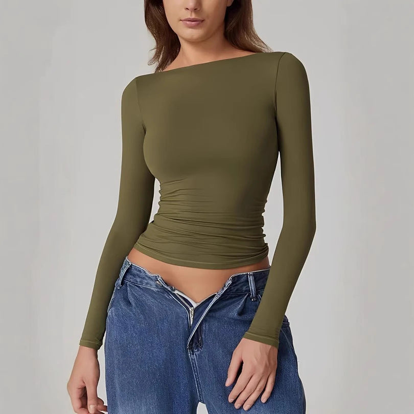 Dam Eleganta långärmade basic-topp Mirla-Eva Jonsson