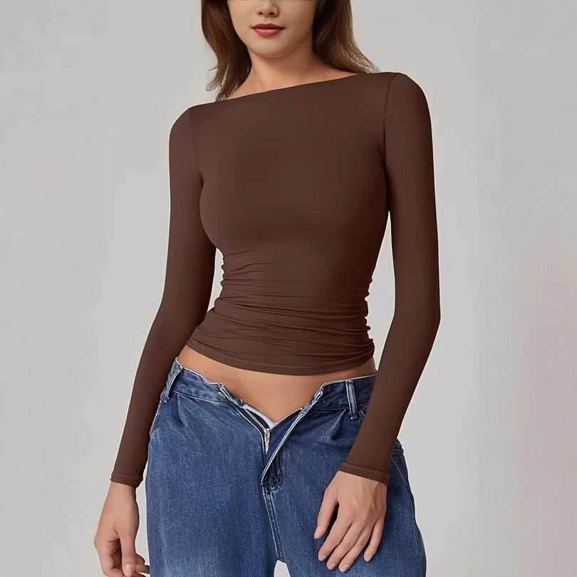 Dam Eleganta långärmade basic-topp Mirla-Eva Jonsson