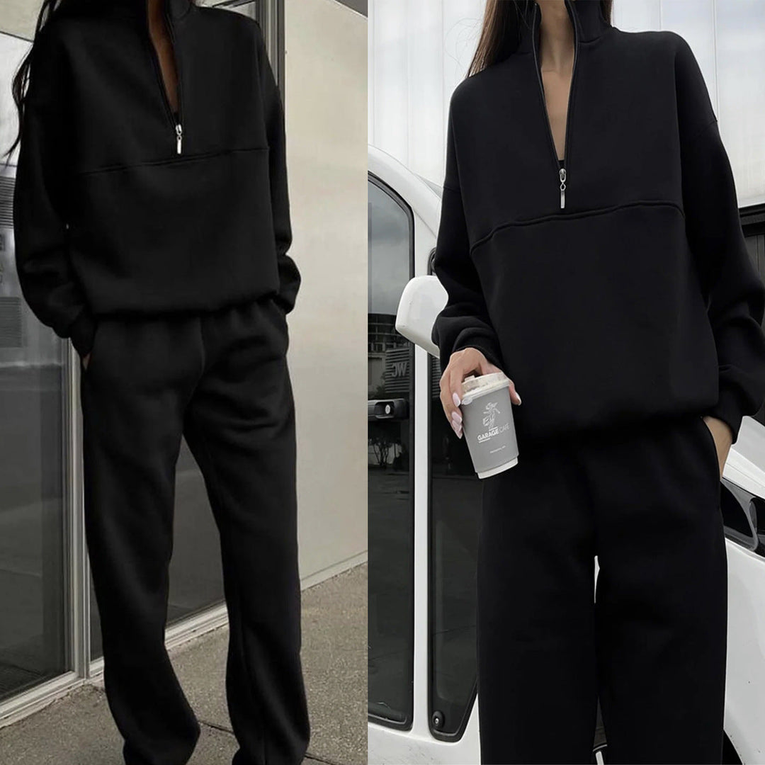 Dam Entspänd Oversize Tröja med Halvfodral och Bekväma Manschetter Mirla-Eva Jonsson