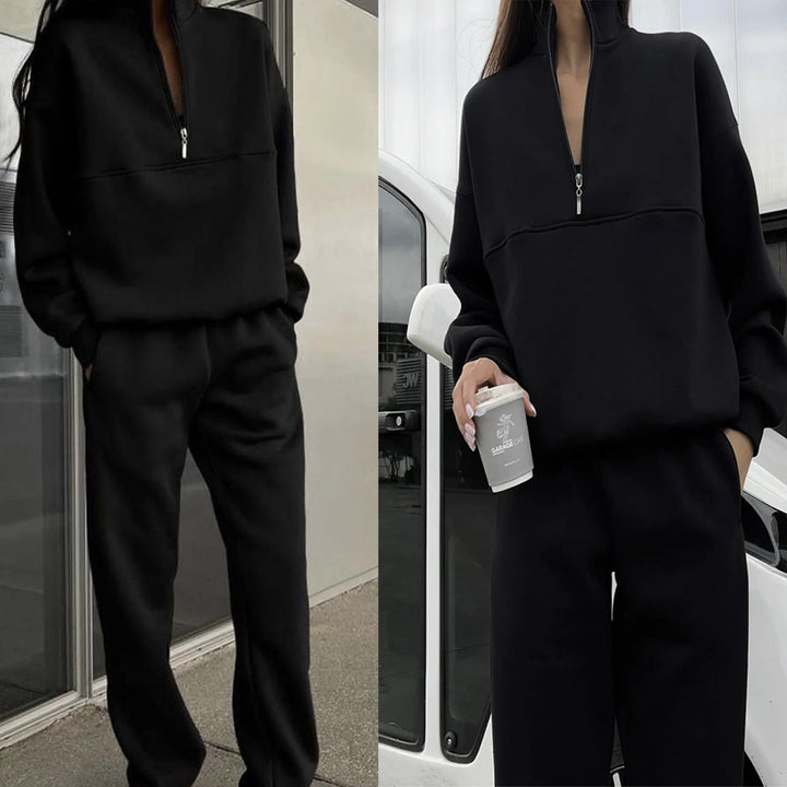 Dam Entspänd Oversize Tröja med Halvfodral och Bekväma Manschetter Mirla-Eva Jonsson