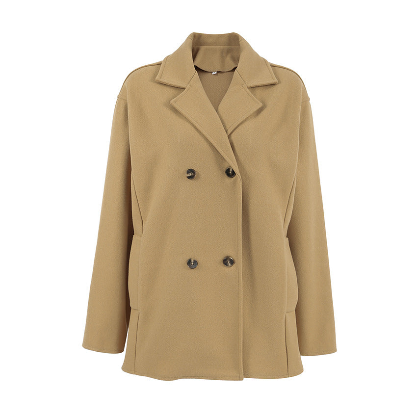 Dam Fashionabel Ull-blandning Blazer med dubbelknapplista Mirla-Eva Jonsson