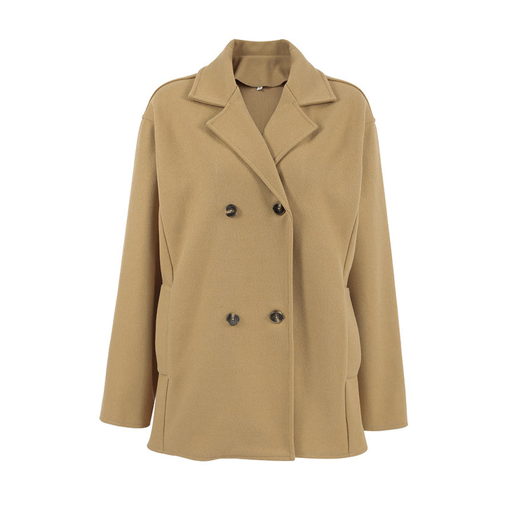 Dam Fashionabel Ull-blandning Blazer med dubbelknapplista Mirla-Eva Jonsson