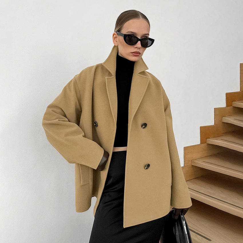 Dam Fashionabel Ull-blandning Blazer med dubbelknapplista Mirla-Eva Jonsson