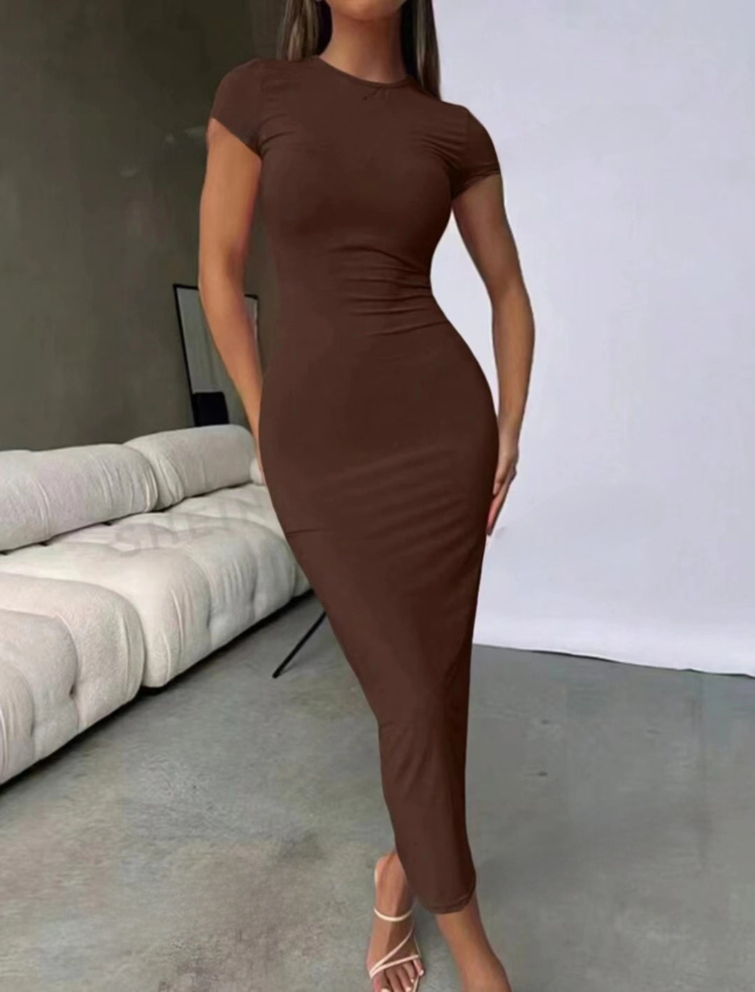 Dam Figurformande Midikleid Mirla-Eva Jonsson