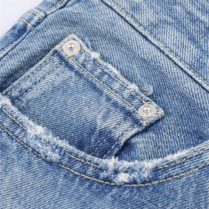 Dam Flared Jeans i Used-Look med fransar och förstörda detaljer Mirla-Eva Jonsson