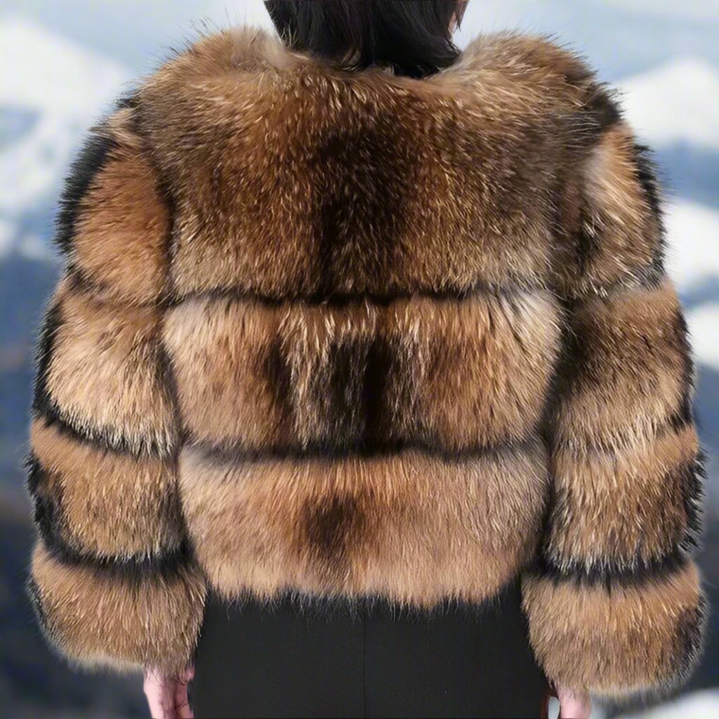 Dam Fuskpälsjacka med Kort & Fluffig Design | Eva Jonsson-Eva Jonsson