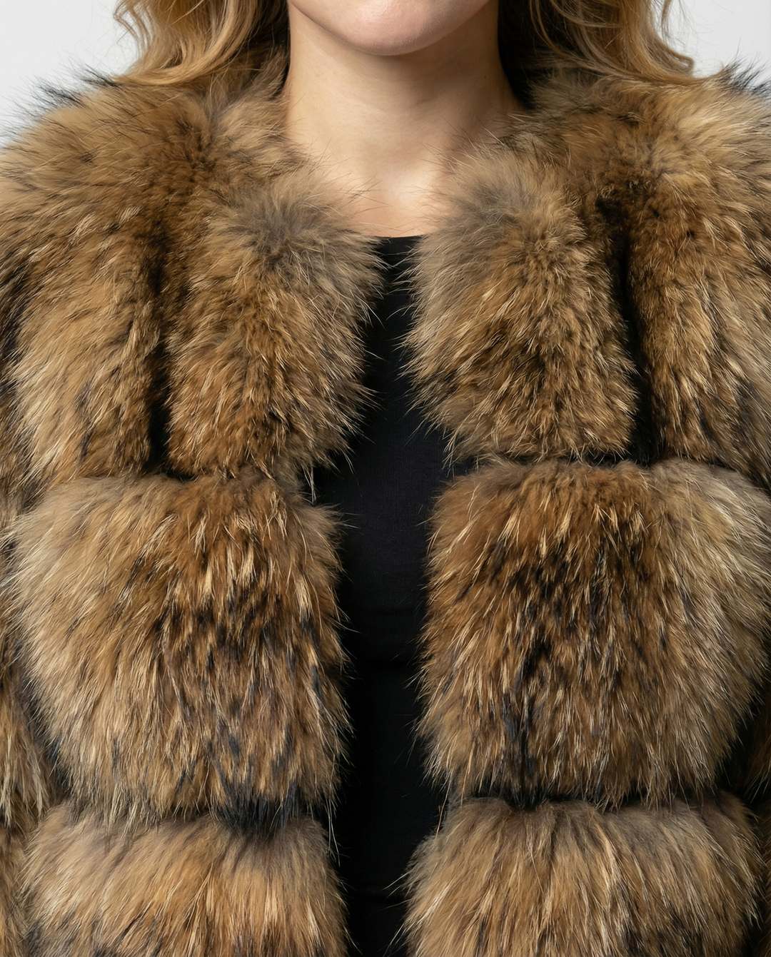 Dam Fuskpälsjacka med Kort & Fluffig Design | Eva Jonsson-Eva Jonsson