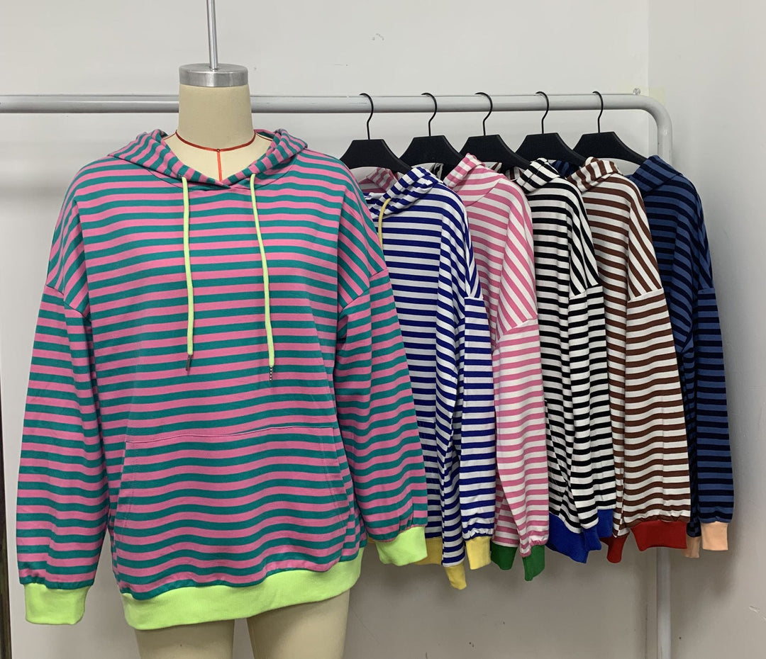 Dam Gestelad Hoodie med Stilig Känguruficka Mirla-Eva Jonsson