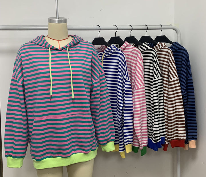 Dam Gestelad Hoodie med Stilig Känguruficka Mirla-Eva Jonsson