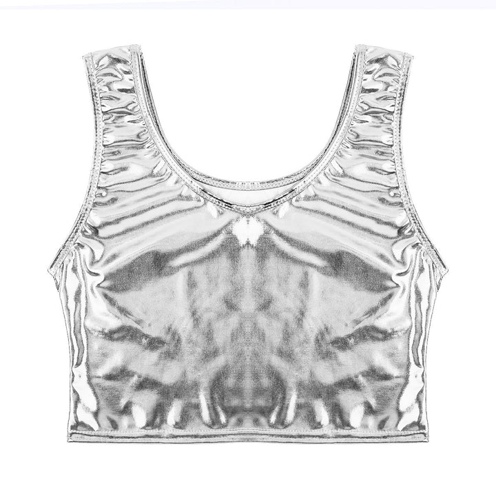 Dam Glänsande Crop Top i Modern Stil Mirla-Eva Jonsson