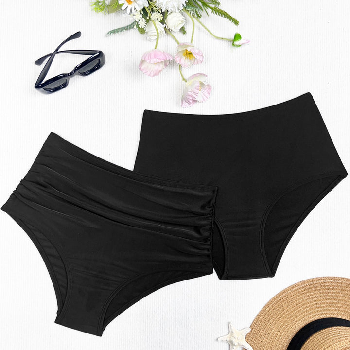 Dam High-waisted bikini bottom with versatile gathering element and figure-shaping cut Mirla-Eva Jonsson