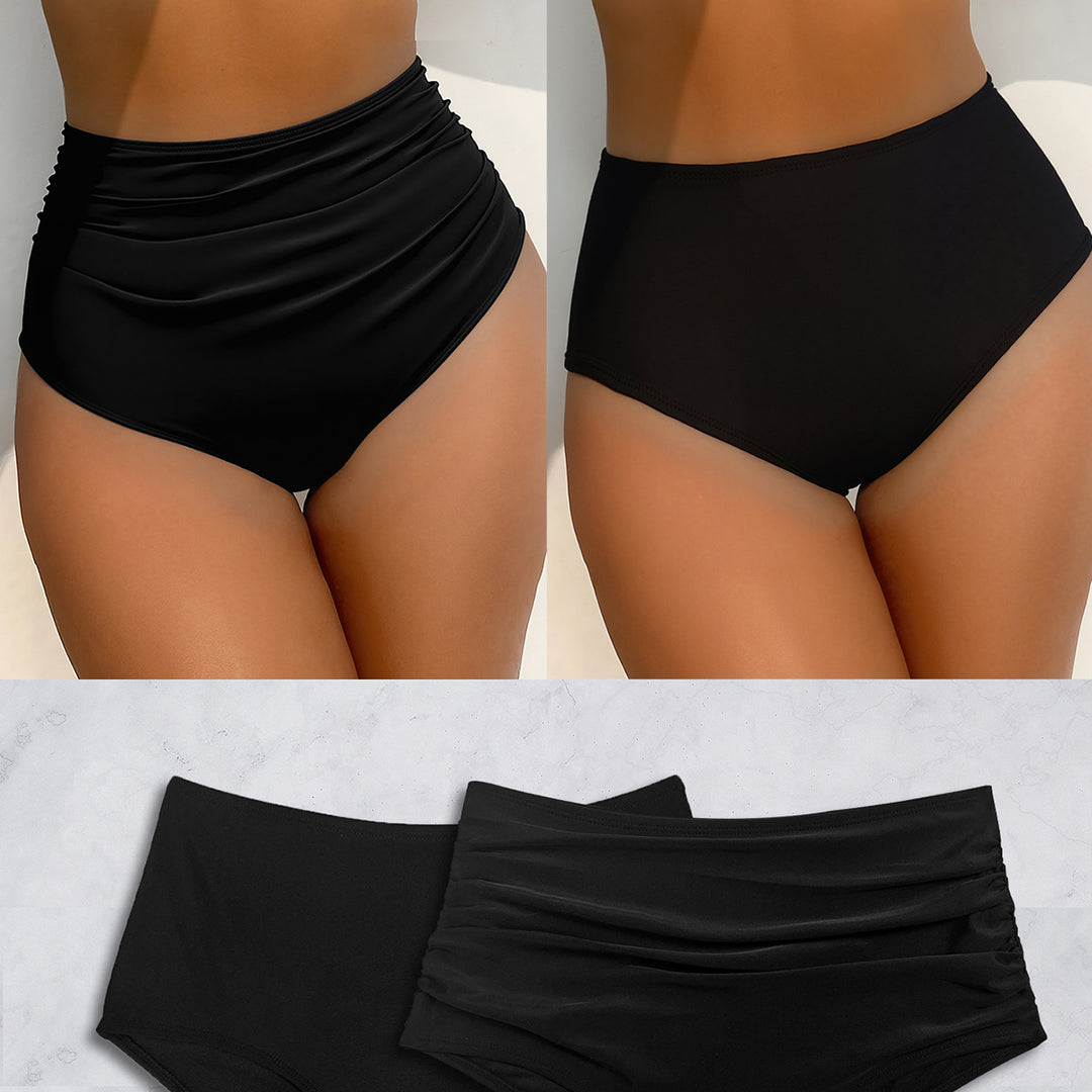 Dam High-waisted bikini bottom with versatile gathering element and figure-shaping cut Mirla-Eva Jonsson