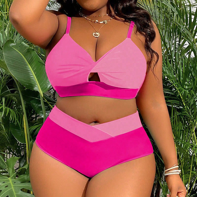 Dam Högskuren Bikini med kreativ färgblock-design Mirla-Eva Jonsson
